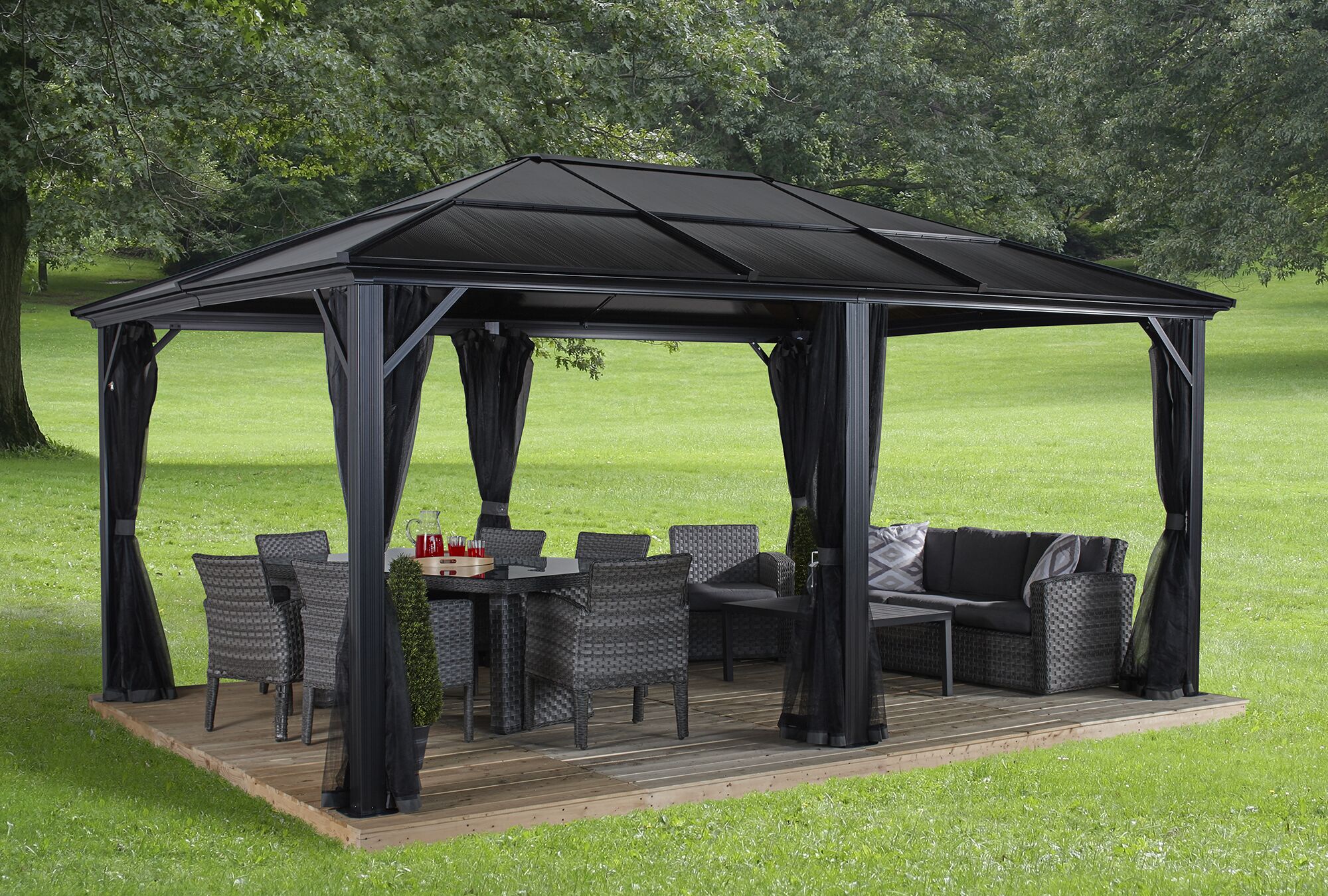 Sojag 12-ft x 15.9-ft Meridien Charcoal 