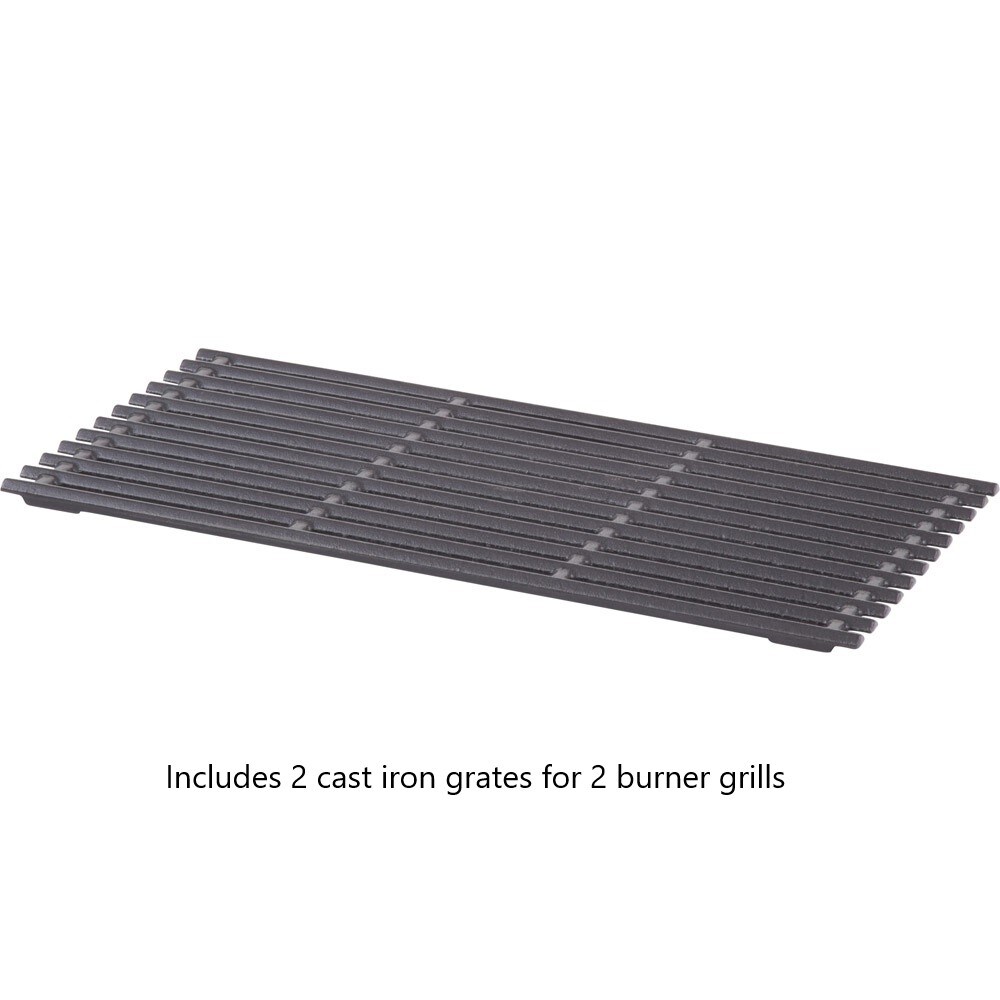 BBQ Future 2 Pack Cast Iron Grill Grate and Stainless Steel Emitter Kit for Charbroil 463242516 463243016 463242515 466242616 466242515 463346017 463367516 466242516 463367016 466242615 