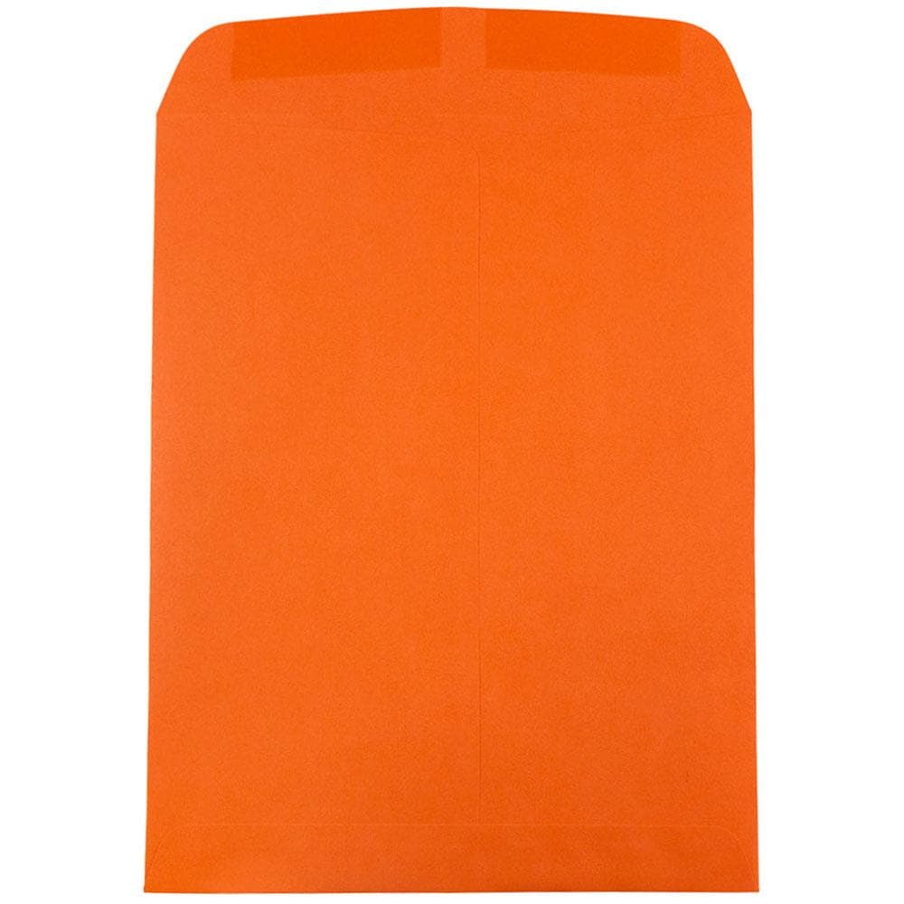 100/Pack JAM PAPER 6 x 9 Open End Catalog Colored Envelopes Orange Recycled