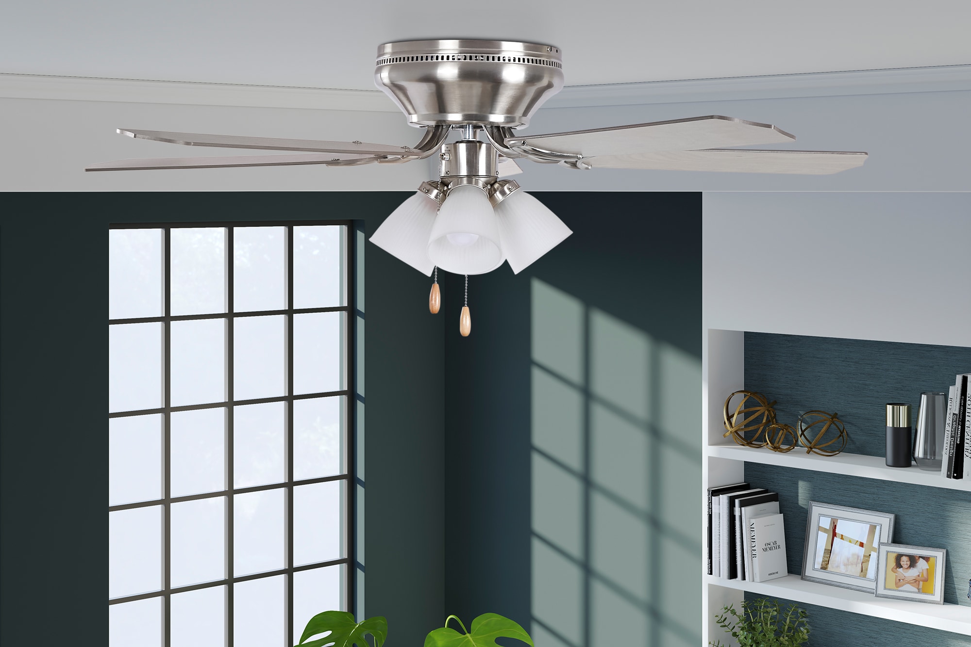 Craftmade Ceiling Fan Brushed Nickel Contemporary Flush Mount K11001 