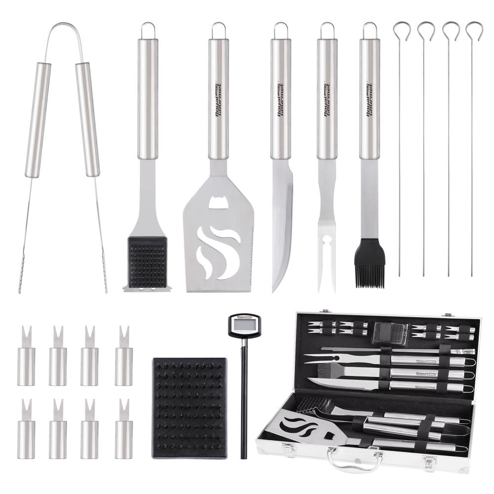 Grill Accessories Tools Set 22 Pcs Utensils Set  Stainless Steel BBQ W/Case Box 