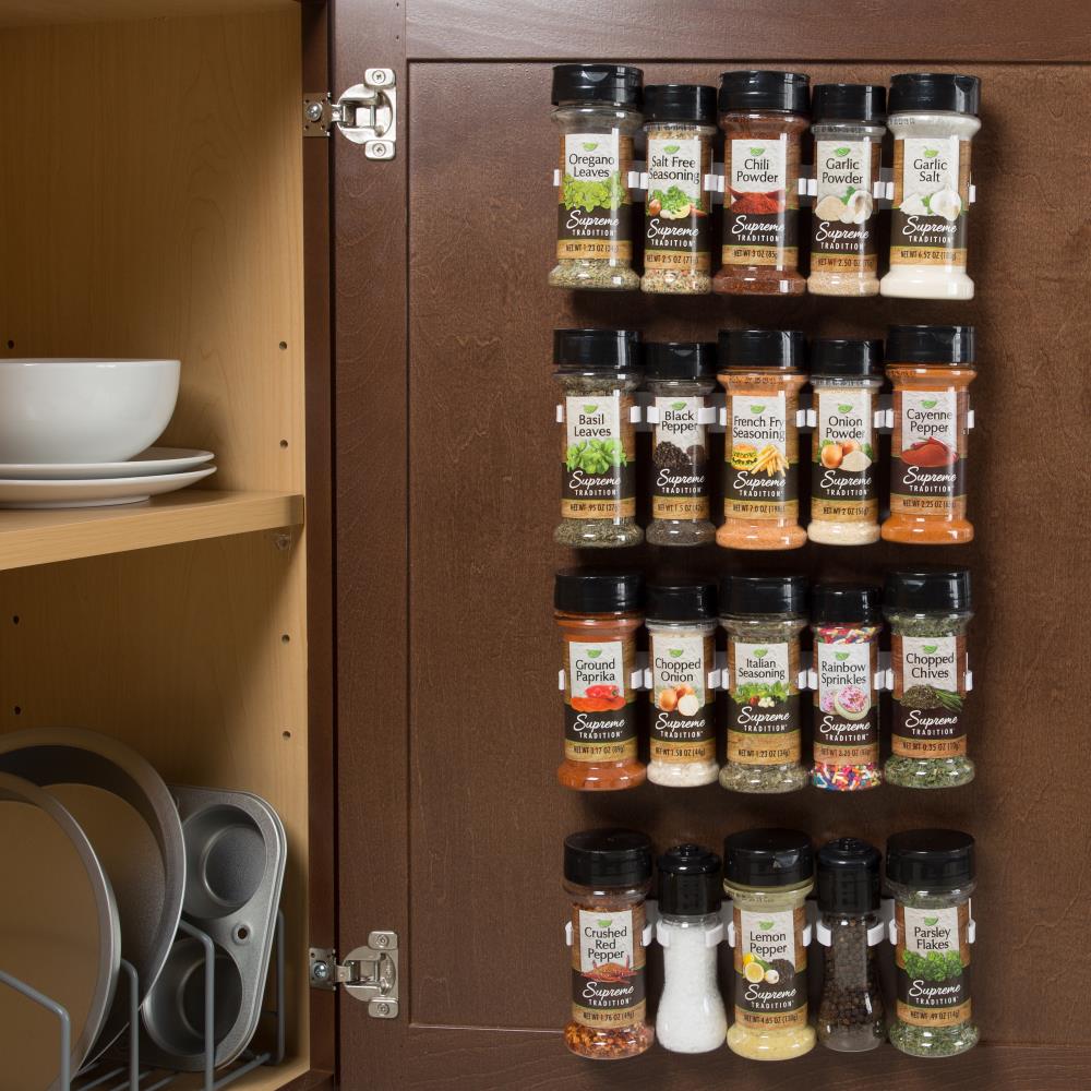 3 Grids Durable Kitchen Food Seasoning Holder Storage Box Plastic Split+Spoon 