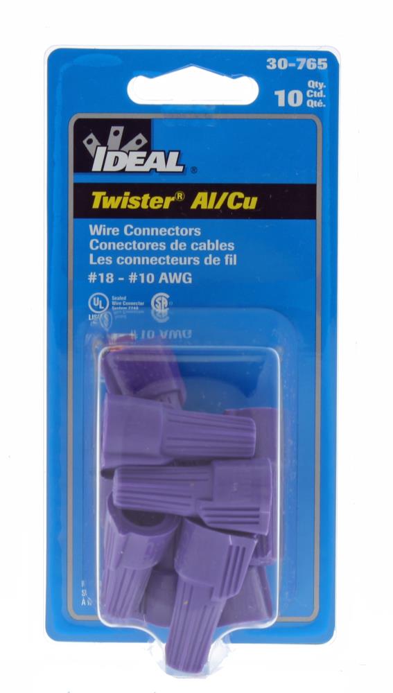 400pcs Ideal Twister Al/Cu Wing Nut Wire Connectors 65 Purple Quick & Free Ship 