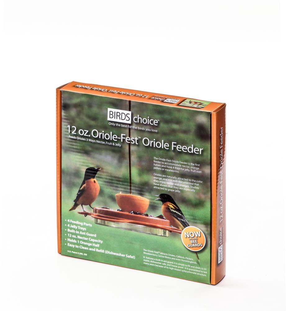 MADE IN USA  dm Lg Capacity Songbird Essentials FRUIT and JELLY ORIOLE FEEDER 