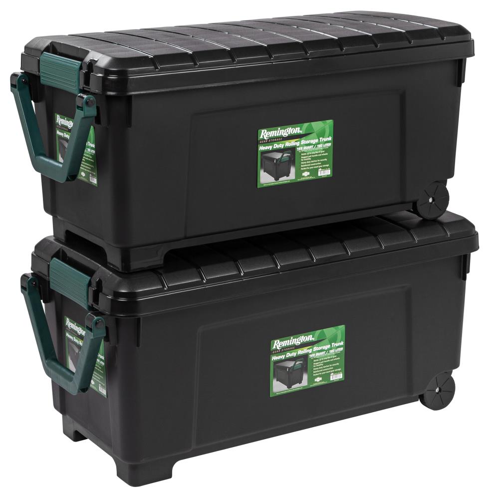 IRIS Store-It-All 10-Gallon Heavy Duty Storage Totes in Black Set of 2 