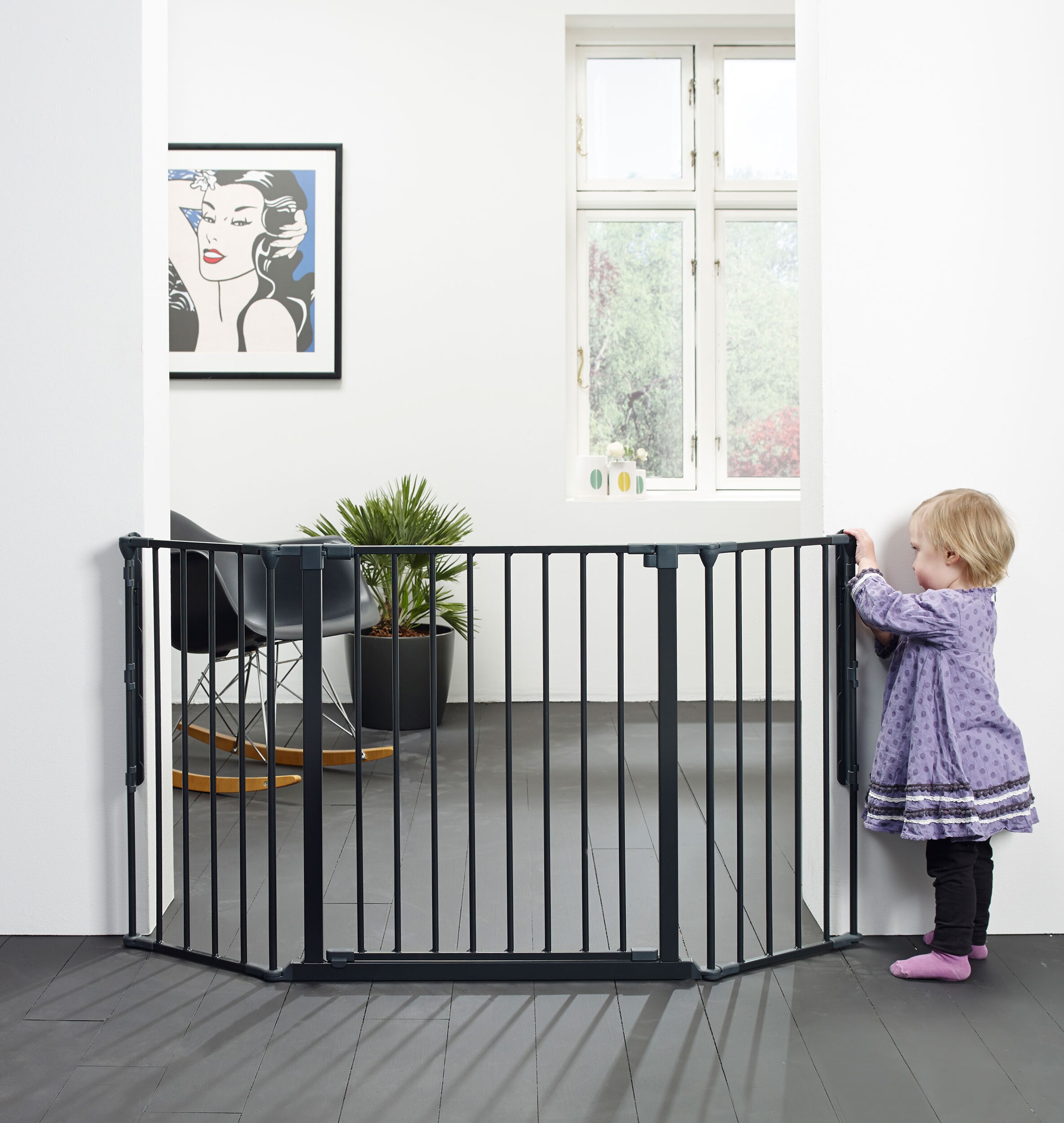 BabyDan Wall Mounting Kit Black for Configure and Flex Extra Wide Baby Gates 
