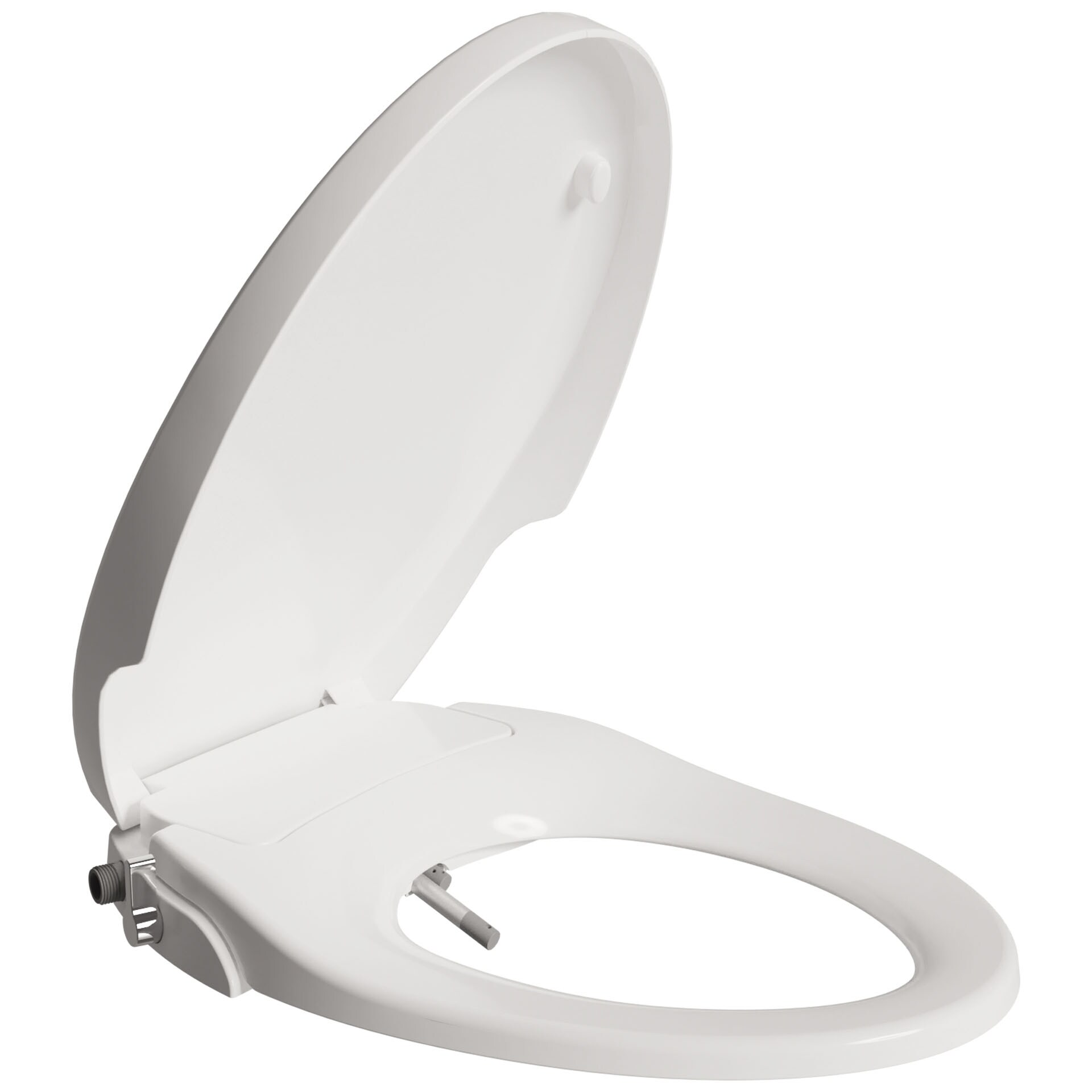 Non-Electric Bidet Seat Round Dual Nozzles Rear Feminine Washing White 
