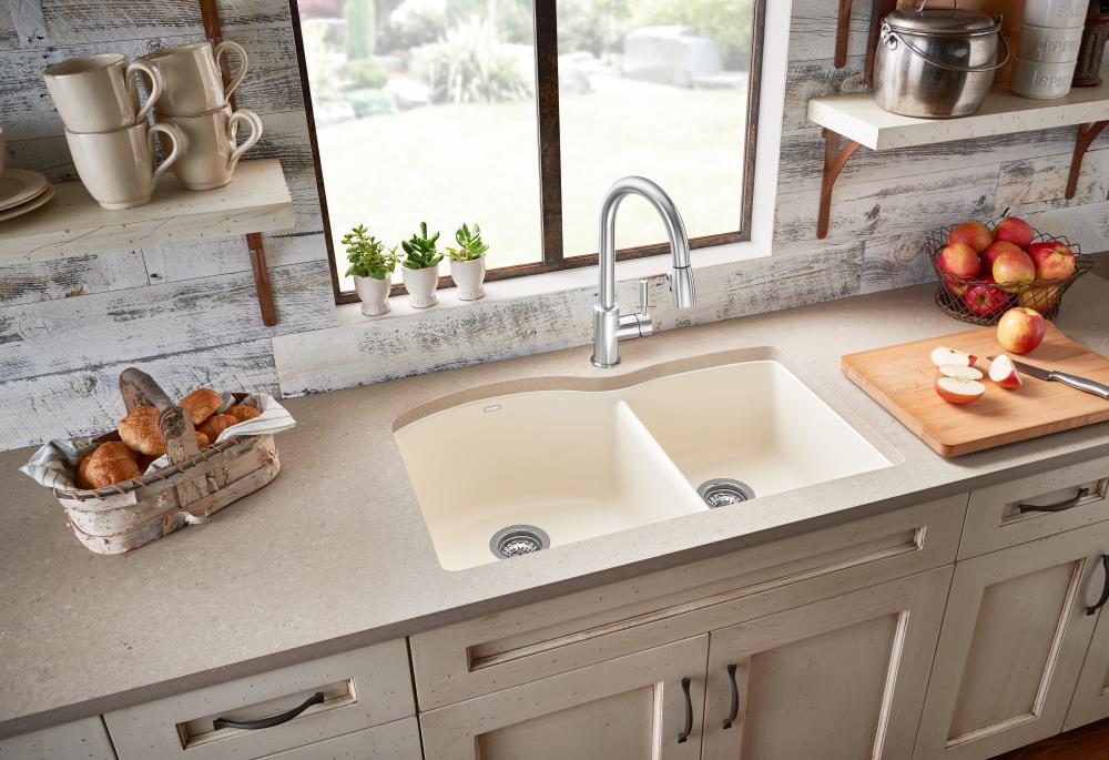 Minimalist White Undermount Kitchen Sink Blanco for Living room
