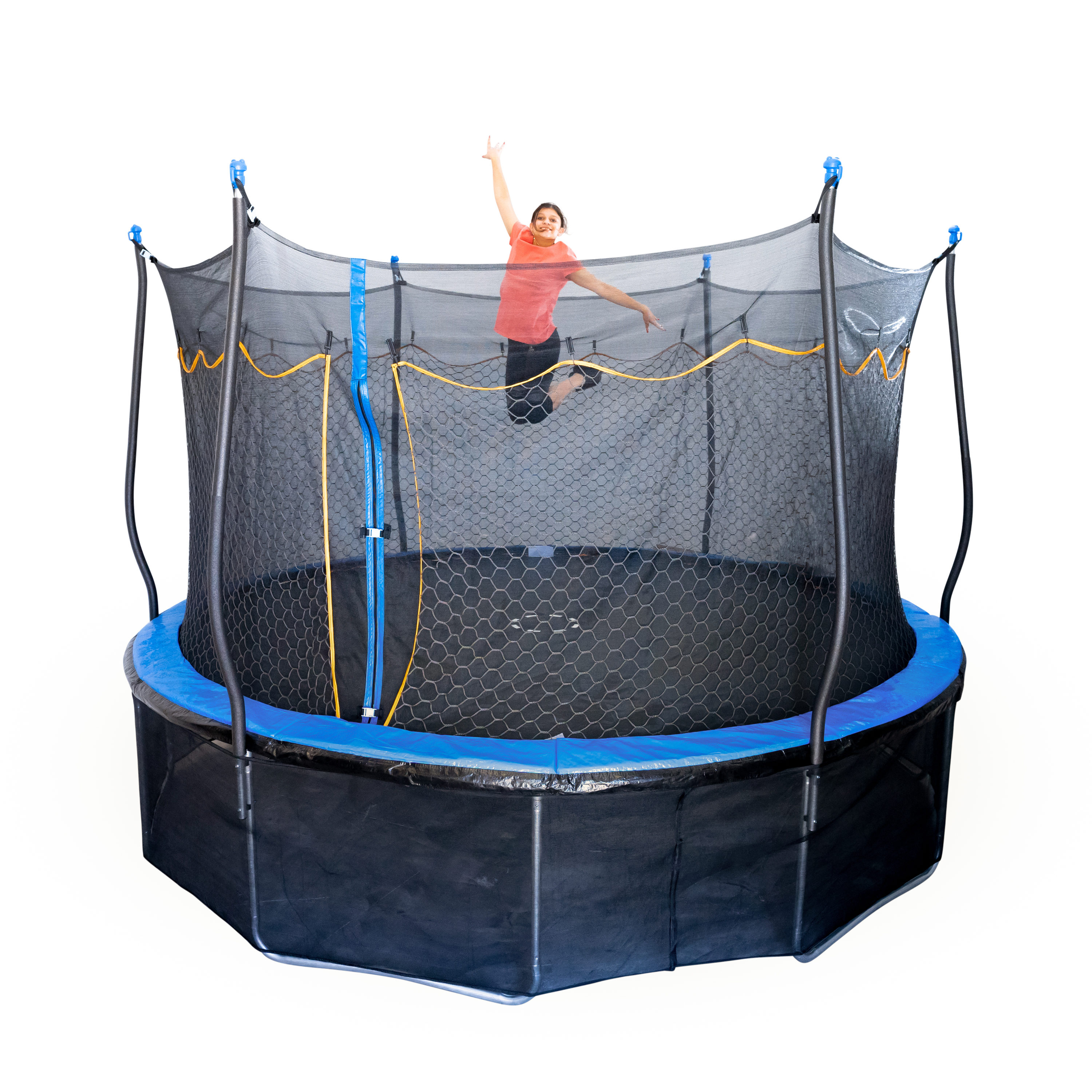 Ord Såkaldte coping Kinertial 14-ft Round Backyard in Blue in the Trampolines department at  Lowes.com