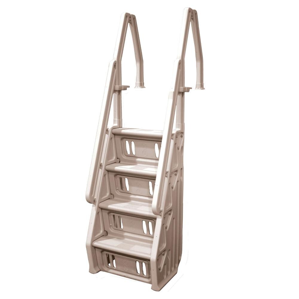 Aluminum/Resin In-Pool Ladder for Above Ground Pools up to 54 inch Deep Aluminum 