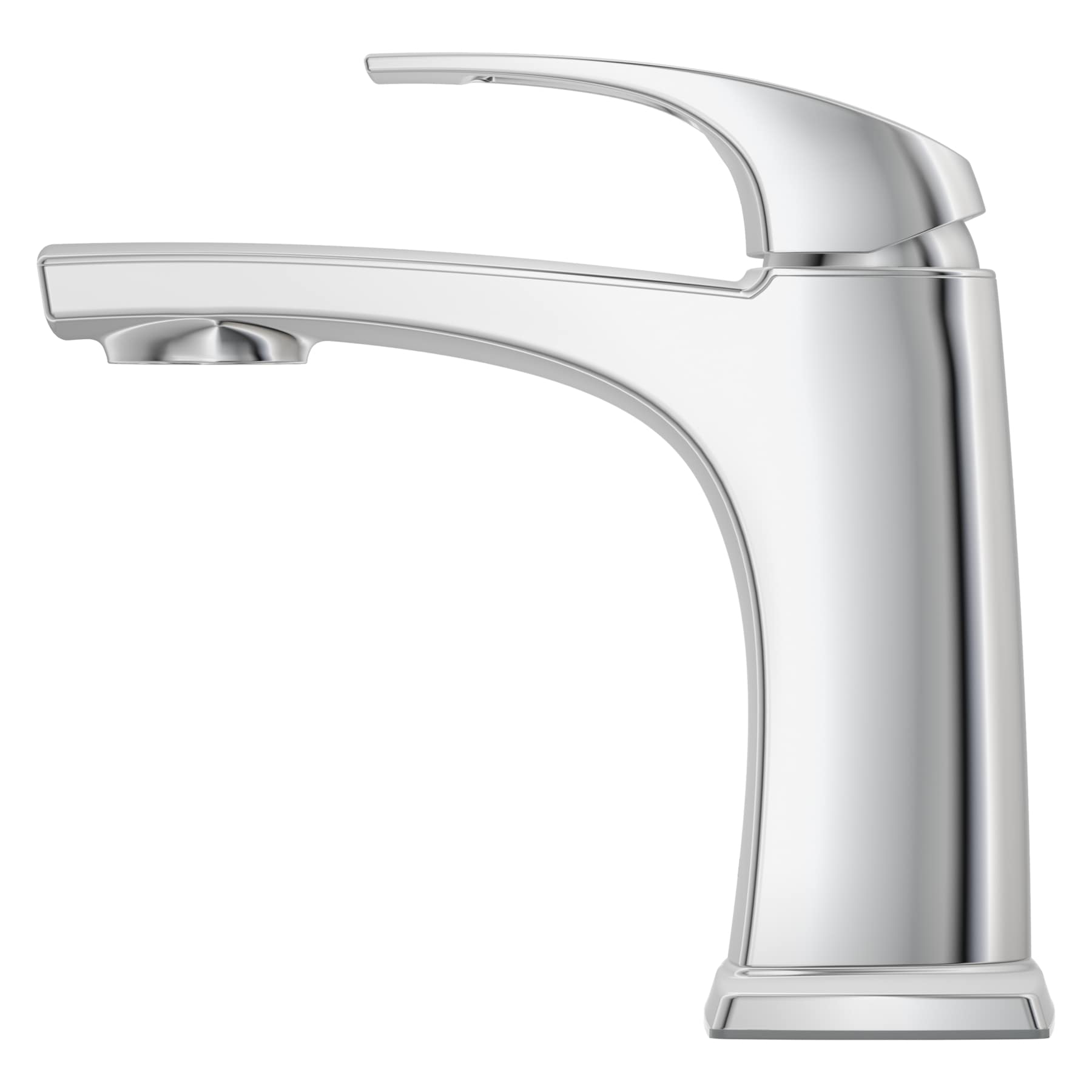 Pfister Karci Polished Chrome 1-handle Single Hole WaterSense Low-arc  Bathroom Sink Faucet with Drain with Deck Plate