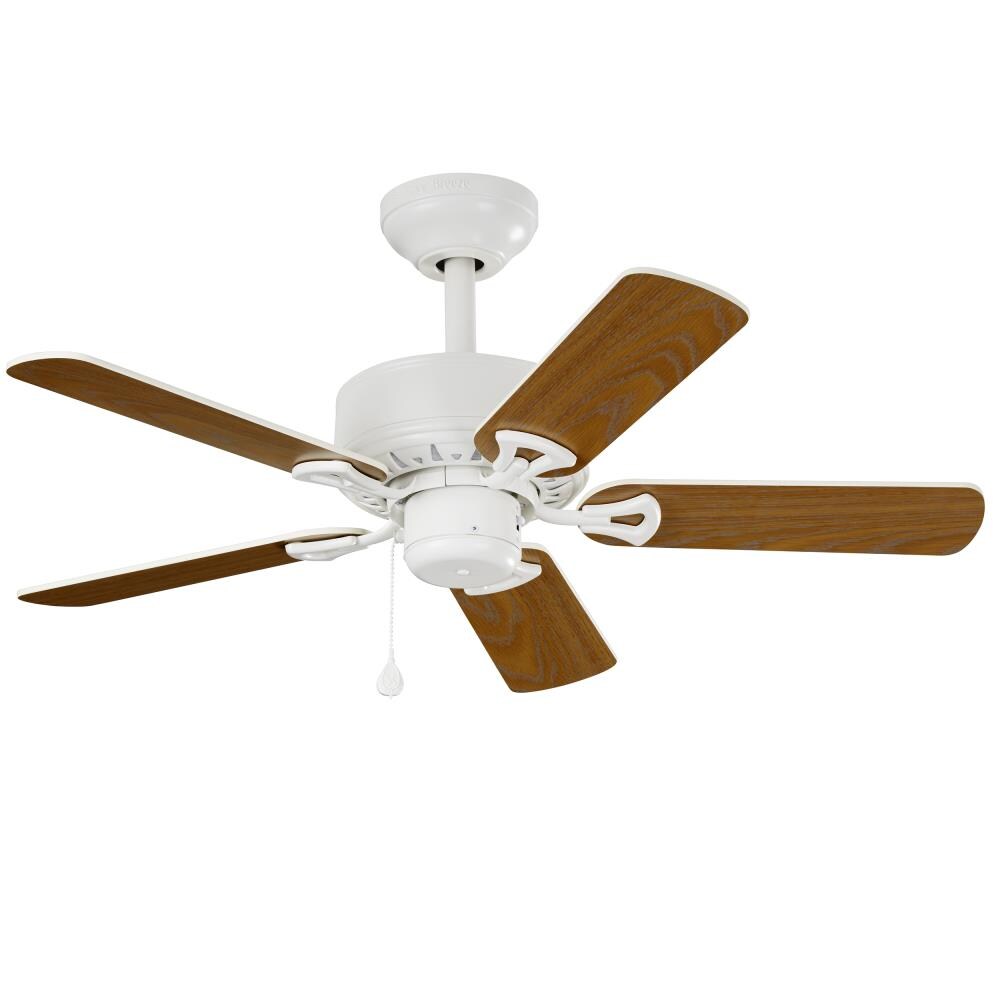 Harbor Breeze Indoor Wicker Antique White Finish Ceiling Fan 5 Blades #124598 