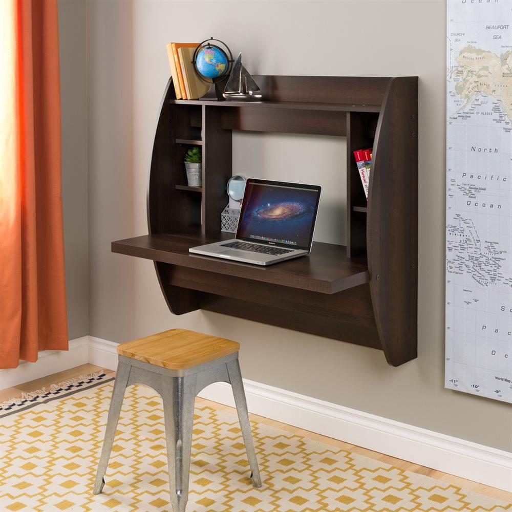 Details about   Prepac Tall Wall Hanging Desk Multiple Colors 