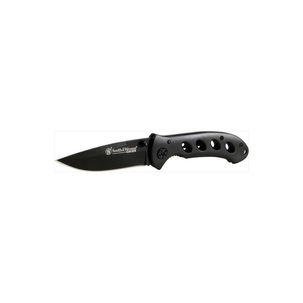 Smith  Wesson Smith and Wesson SW423B Oasis Linerlock Knife with Titanium  Coated Stainless Steel in Black at Lowes.com