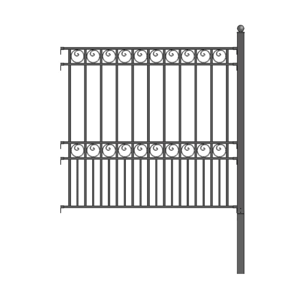 ALEKO DIY Outdoor Garden Yard Privacy Steel Fence Panel 5.5'x5' Munich Style 
