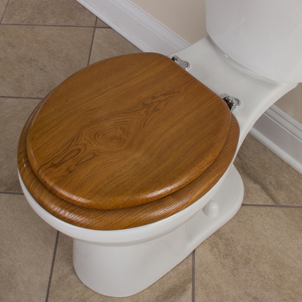 Home Impressions Round Closed Front Oak Veneer Toilet Seat WMS-17-V 1 Each 