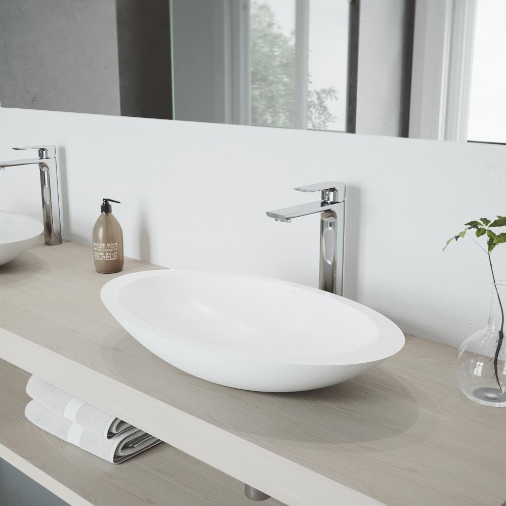 VIGO Norfolk Chrome 1-handle Vessel WaterSense Low-arc Bathroom Sink Faucet