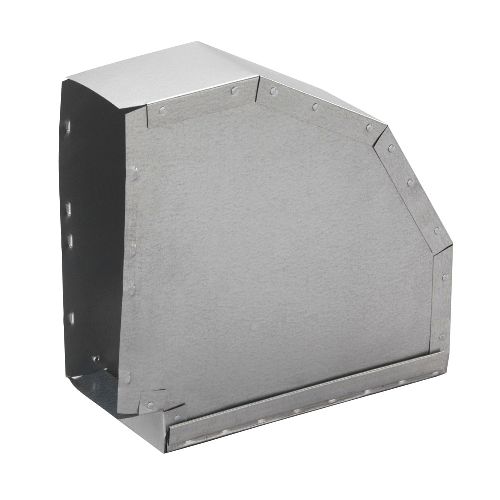 Broan 3-1/4" x 10" Rectangular to 6 in Round Galvanized Steel Duct Transition 