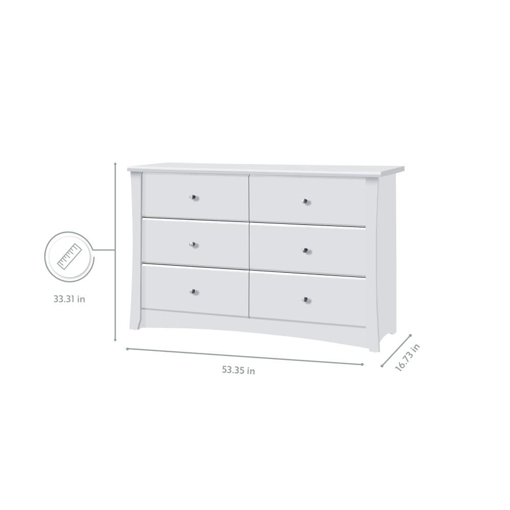 storkcraft crescent 6 drawer dresser