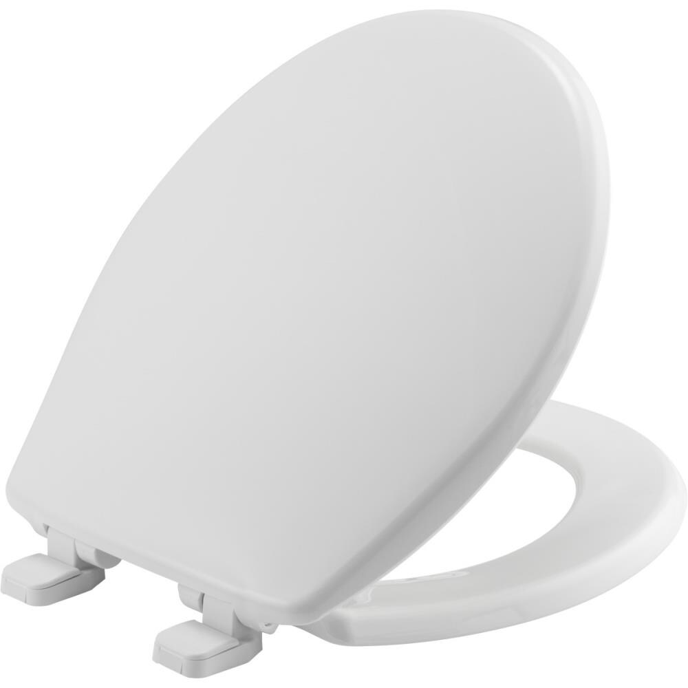 BEMIS Round Closed Front Toilet Seat Lid Cover White Slow Soft Close Lift Off 