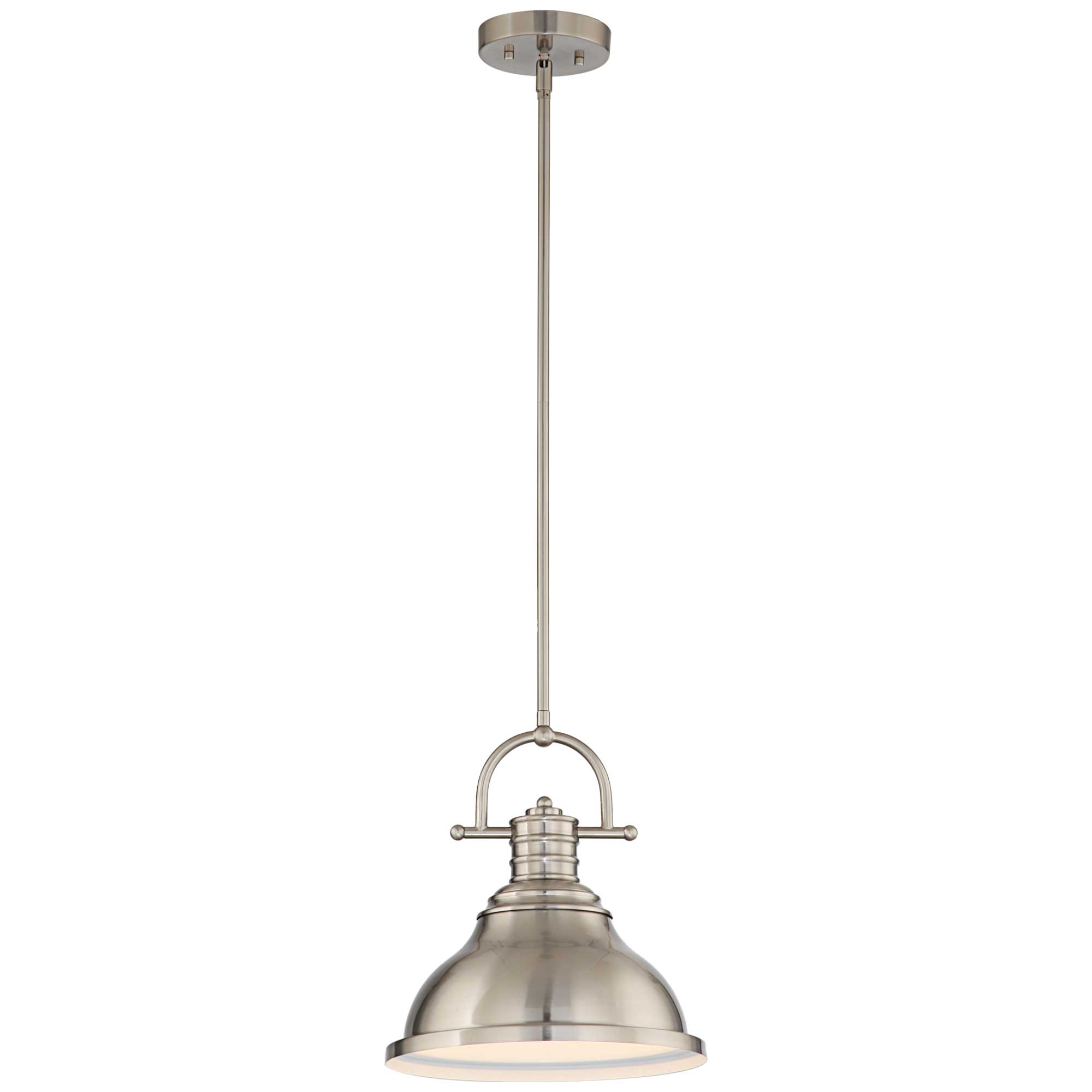 brushed nickel bell pendant light