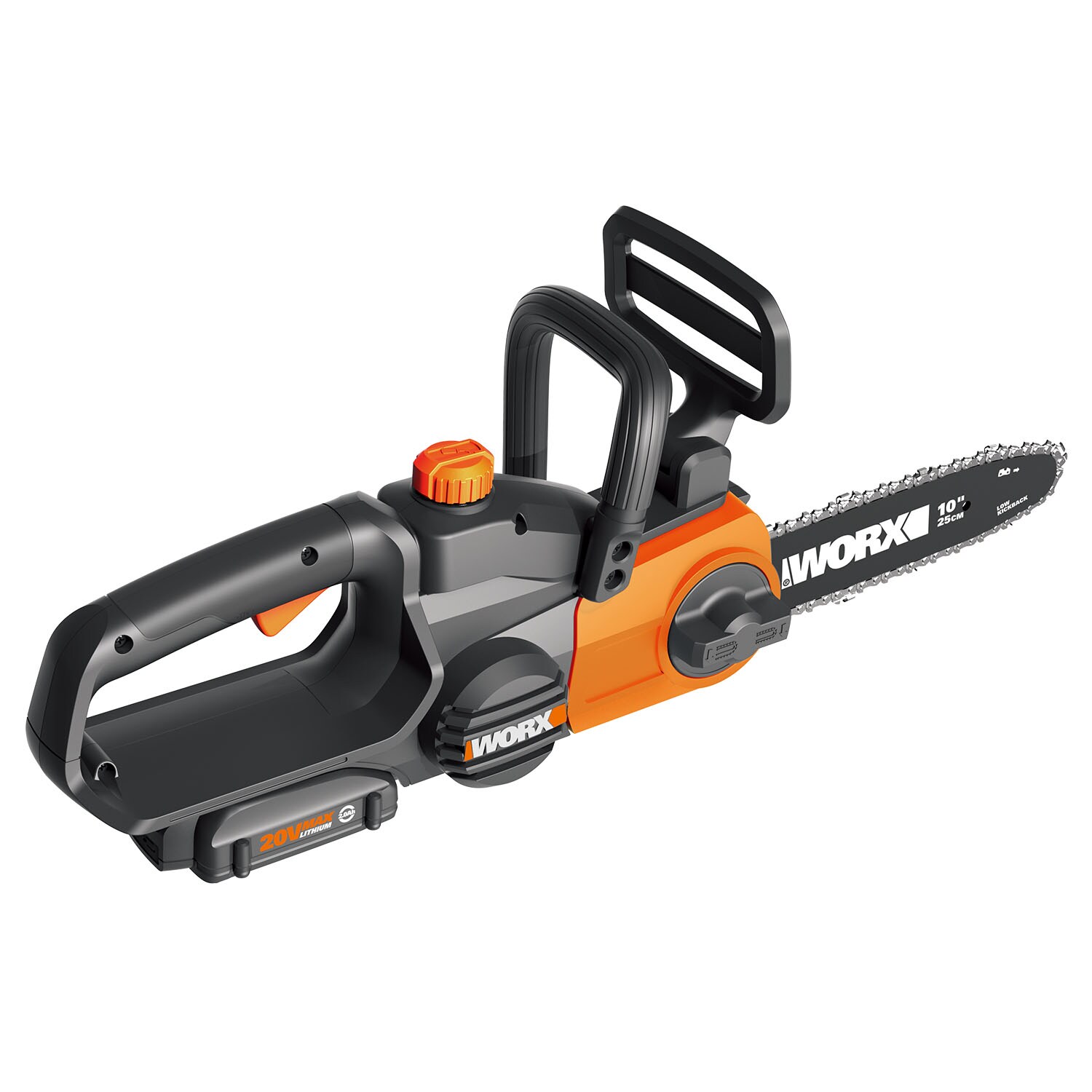 WORX POWER SHARE 20-Volt Max 10-in Cordless Electric Chainsaw 2 Ah (Battery & Charger Included)