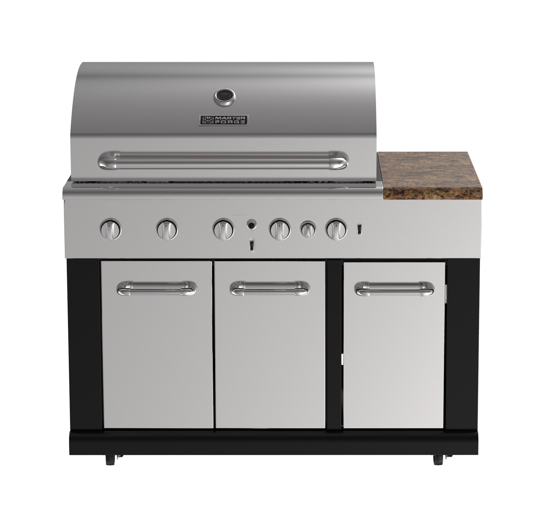 Master Forge Bg179a 47 49 In W X 28 46 In D X 48 03 In H Outdoor Kitchen Gas Grill With 5 Burners In The Modular Outdoor Kitchens Department At Lowes Com