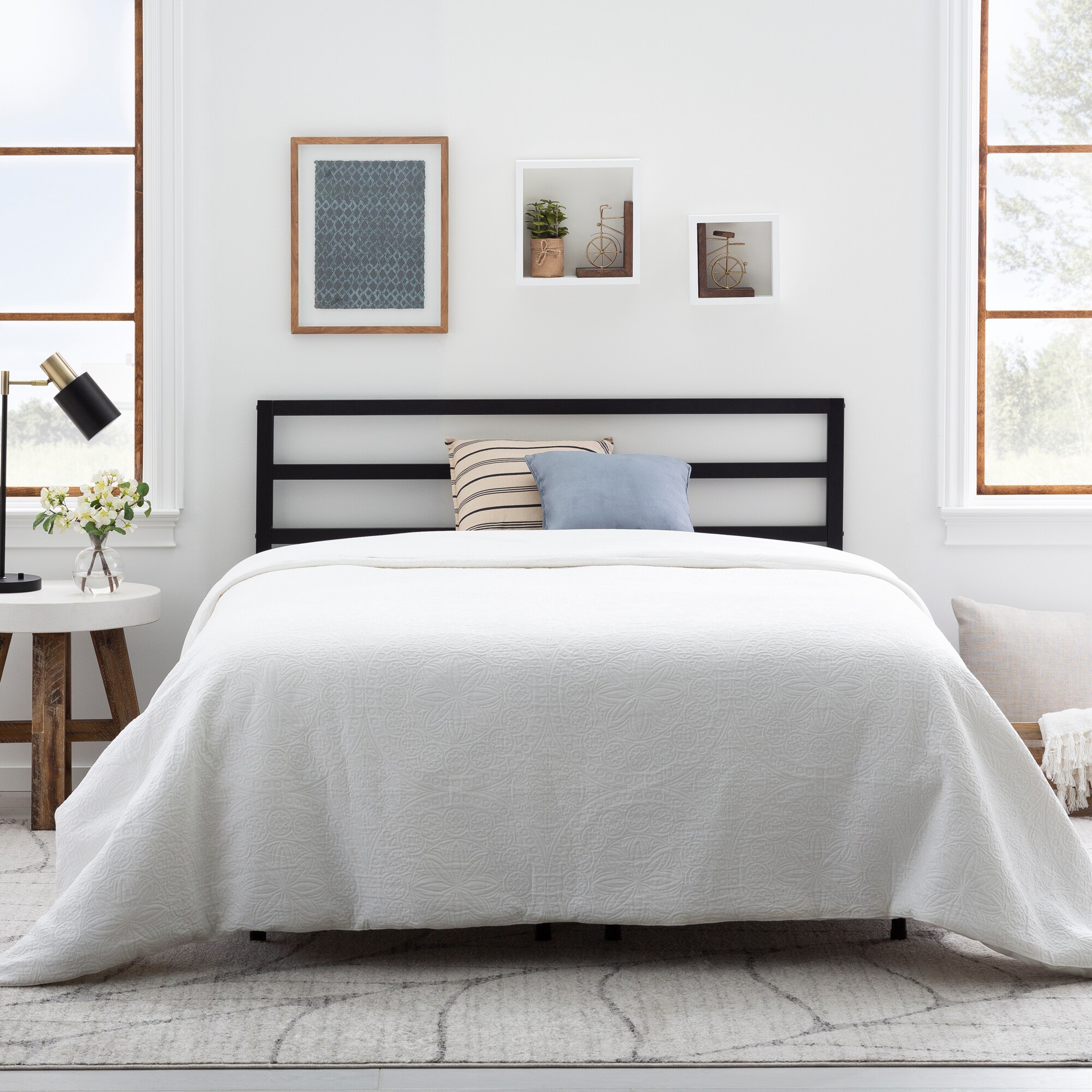 Brookside Liv Double Panel Metal Headboard Queen At Lowes.com