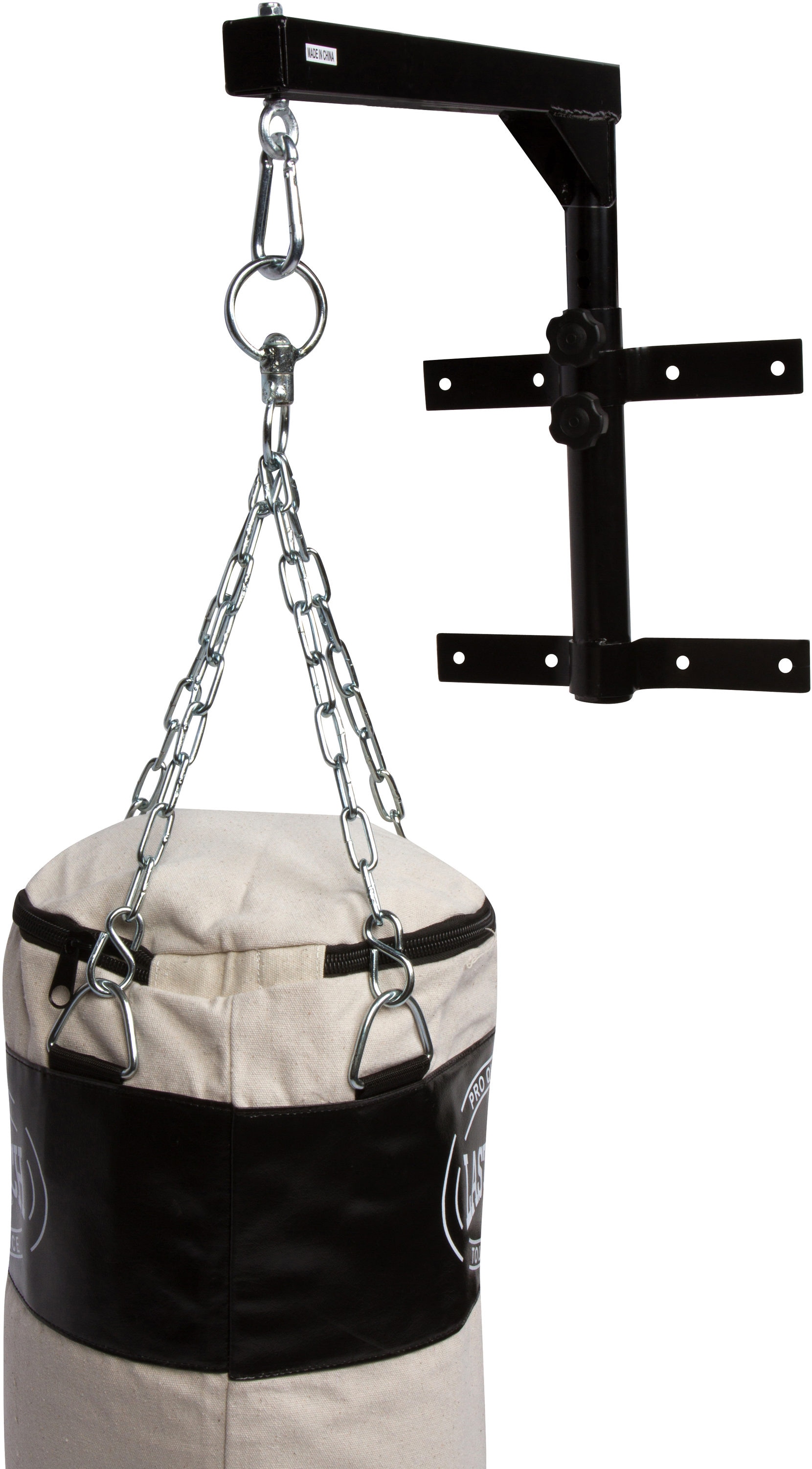 Wall Mount Heavy Bag Hanger with Heavy Duty Adjustable Swivel Chain Solid Steel 