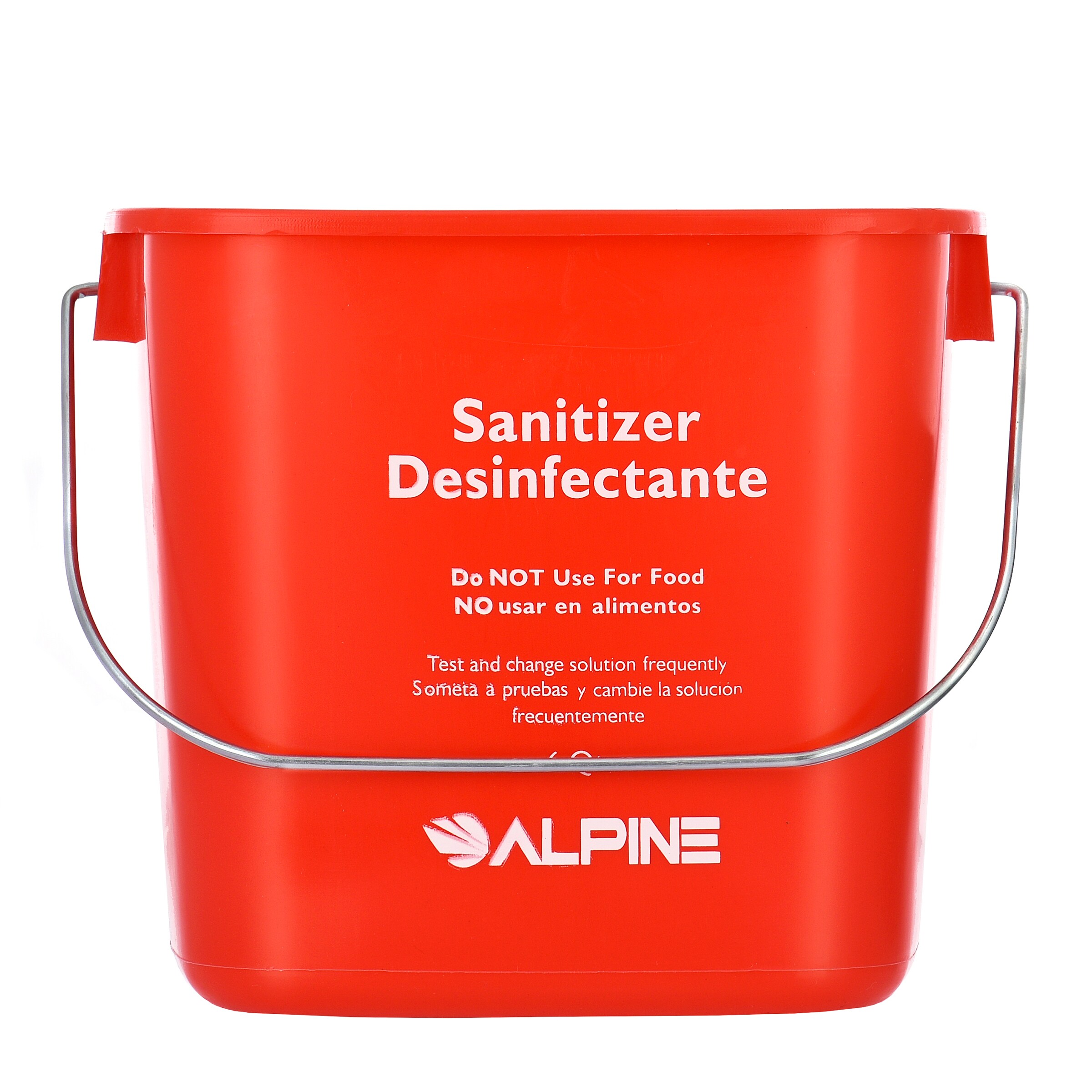 Alpine Industries Red 3 Quart Plastic Cleaning Pail Water Mop Bucket 3 Pack 