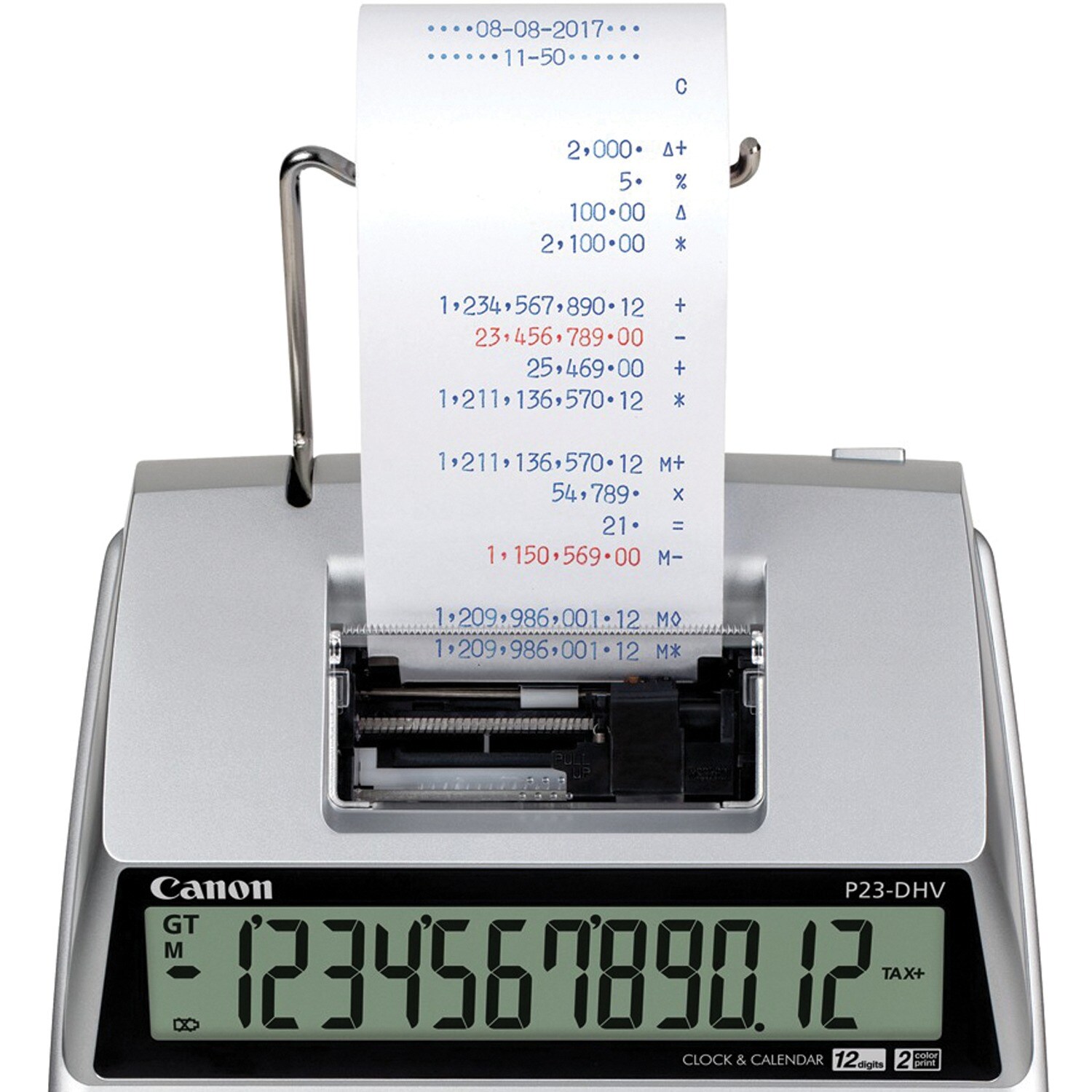 Canon P23-dh Clock & Calendar 12 DIGIT Printing Calculator Plus 3 Rolls Paper for sale online 