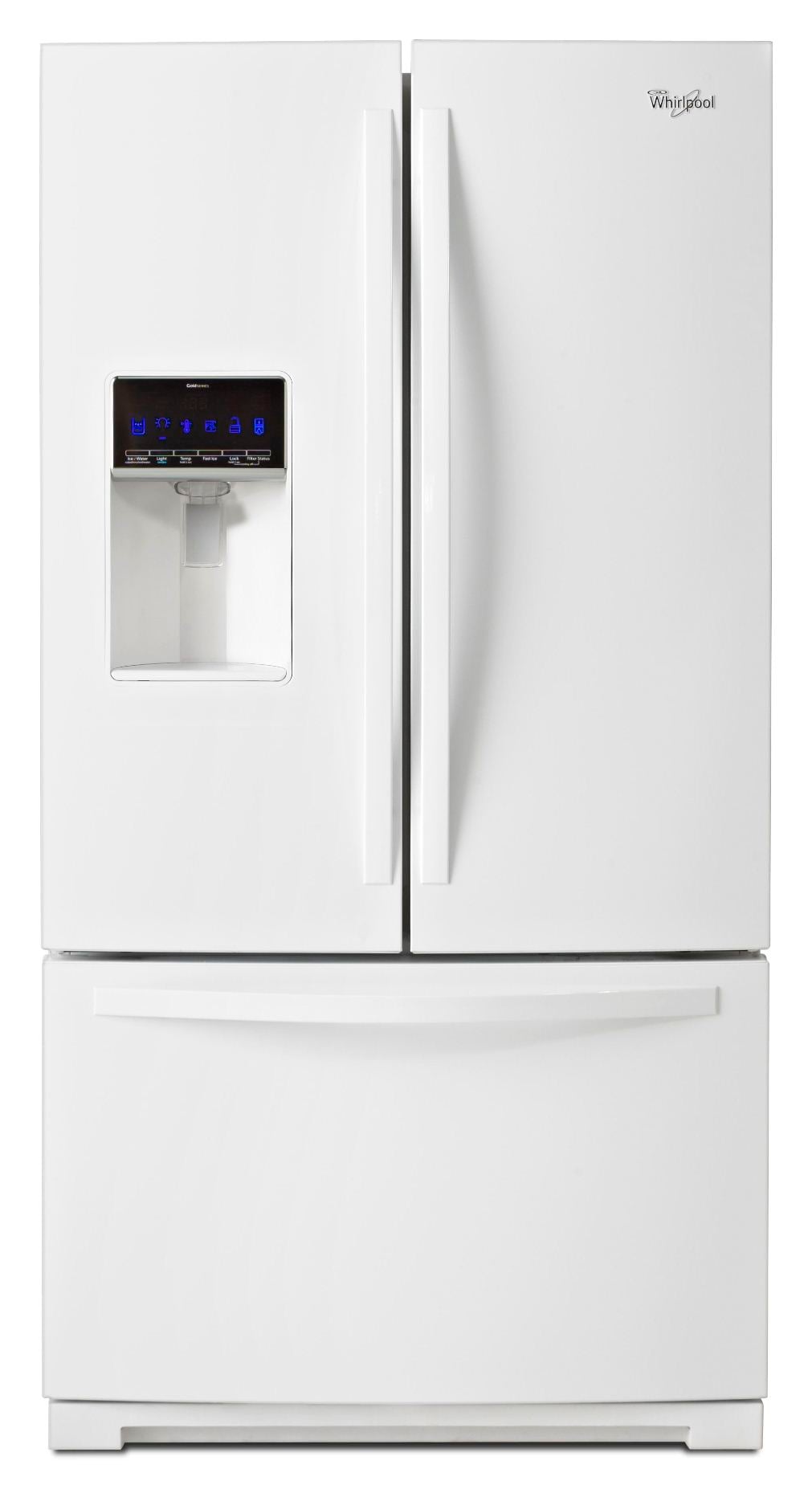 whirlpool white ice french door refrigerator