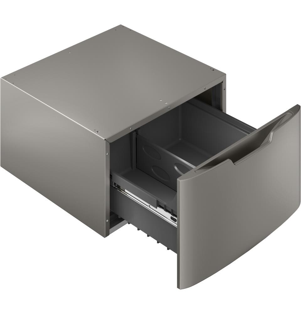 GE 16in x 27.9in Universal Laundry Pedestal (Nickel) in the Laundry