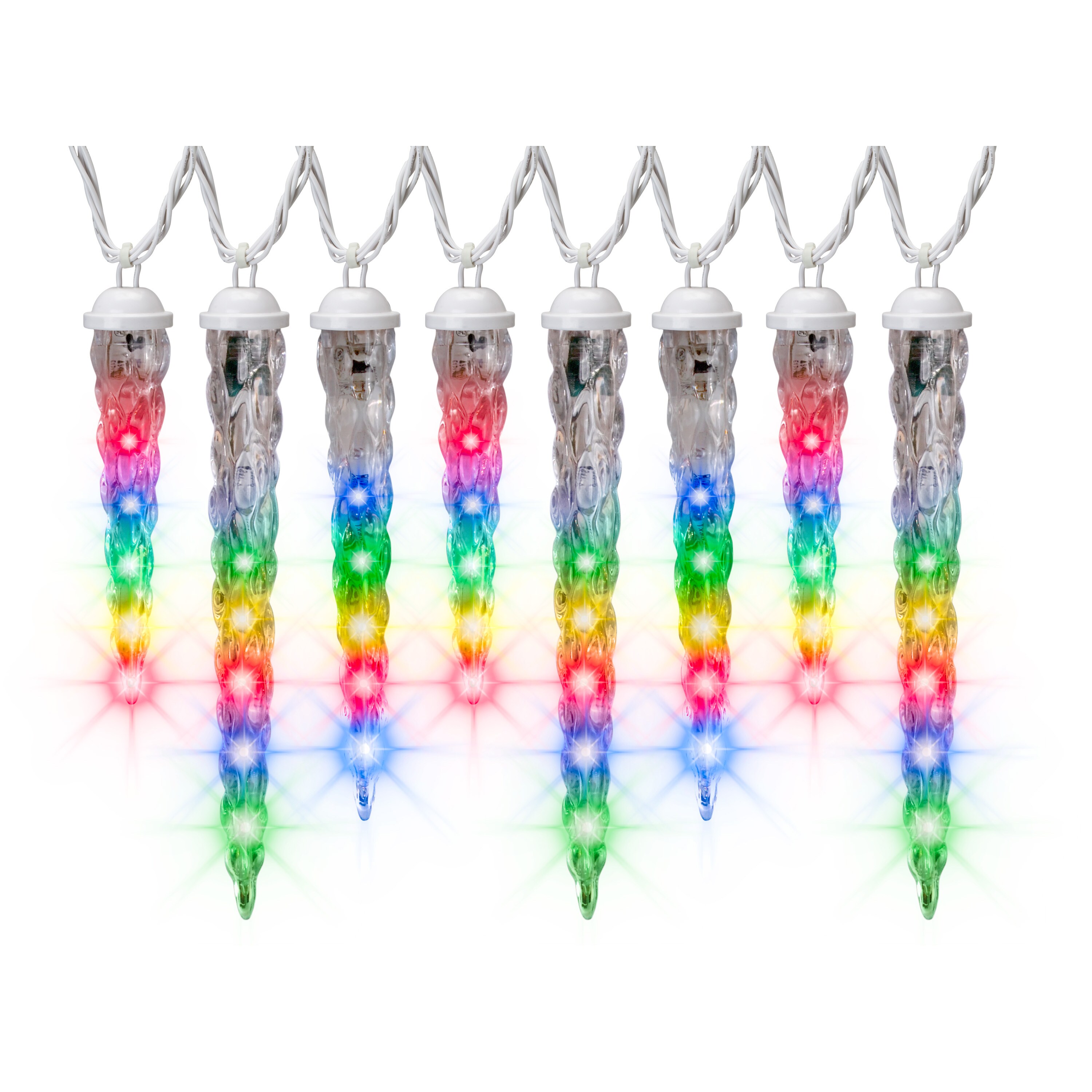 Gemmy Lightshow 10 White LED Falling Shooting Star Christmas Icicle Light Decor 