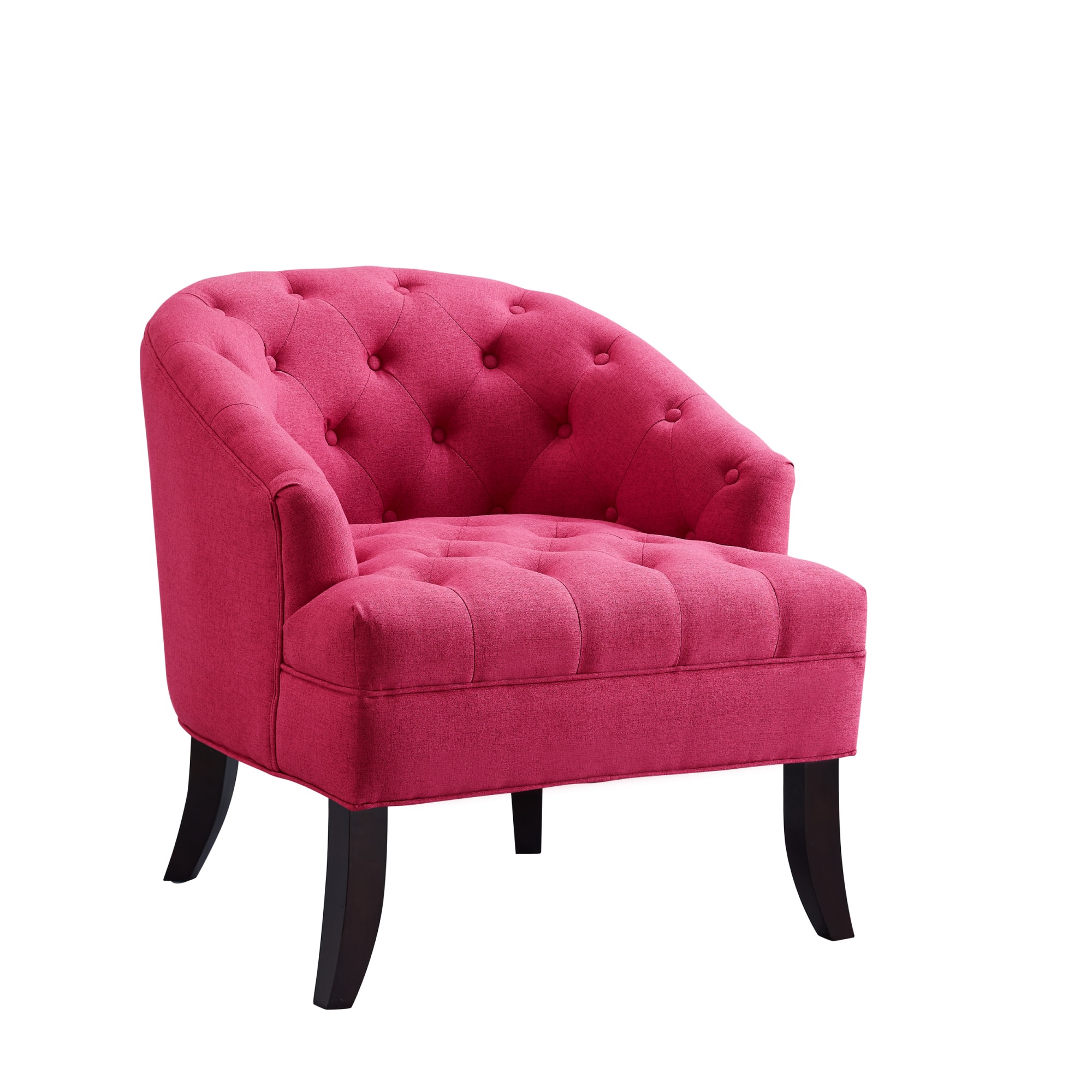 fuchsia tufted chair