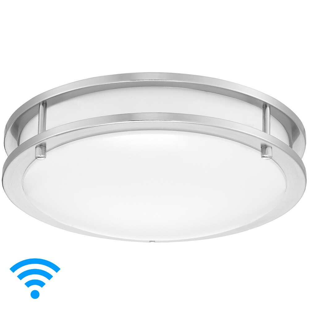1x 36W 18" LED Ceiling Light Pendant Fixture Cool White Modern Flush Mount Lamp 