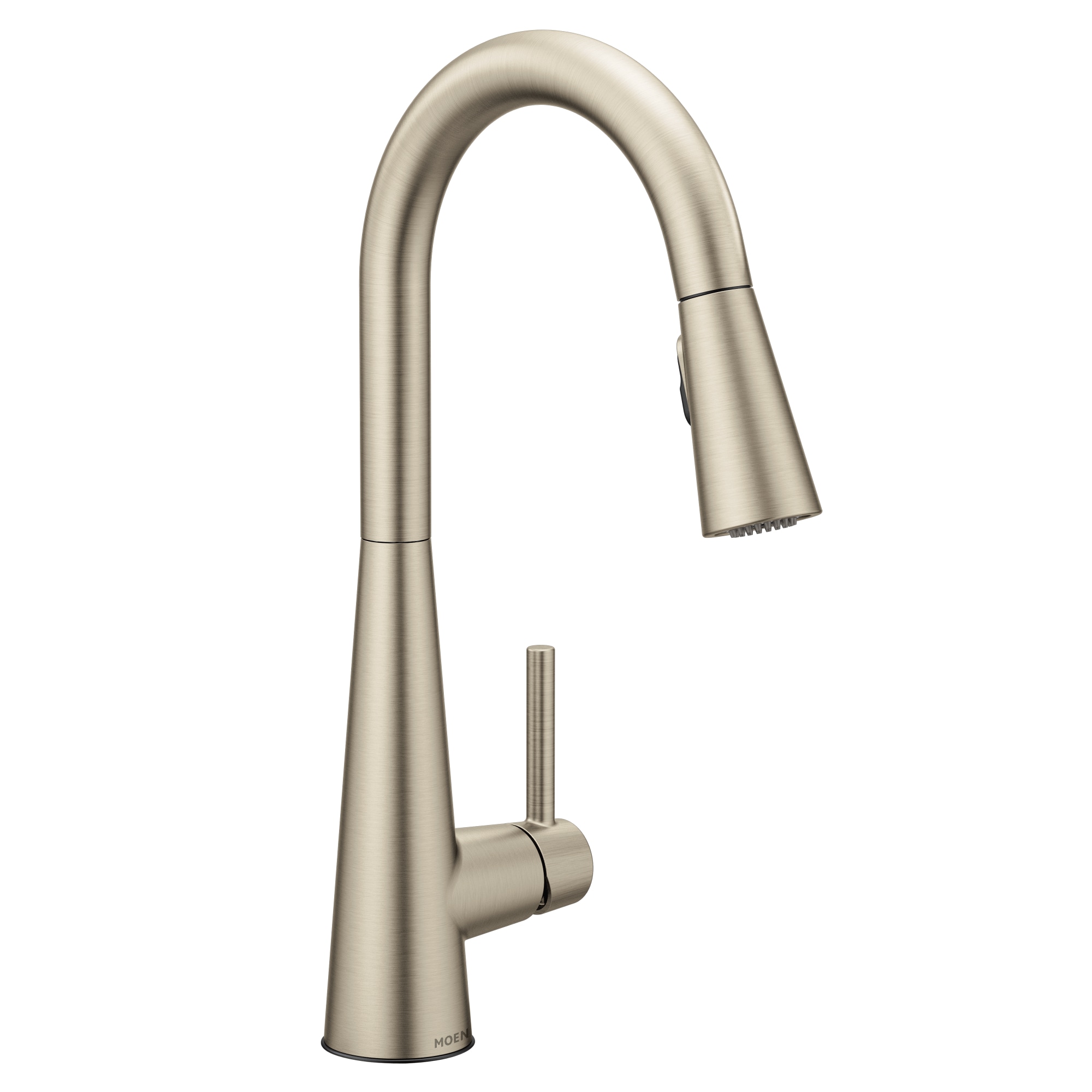 Moen Sleek Spot Resist Stainless 1-Handle Deck-Mount Pull-Down Handle  Kitchen Faucet (Deck Plate Included)