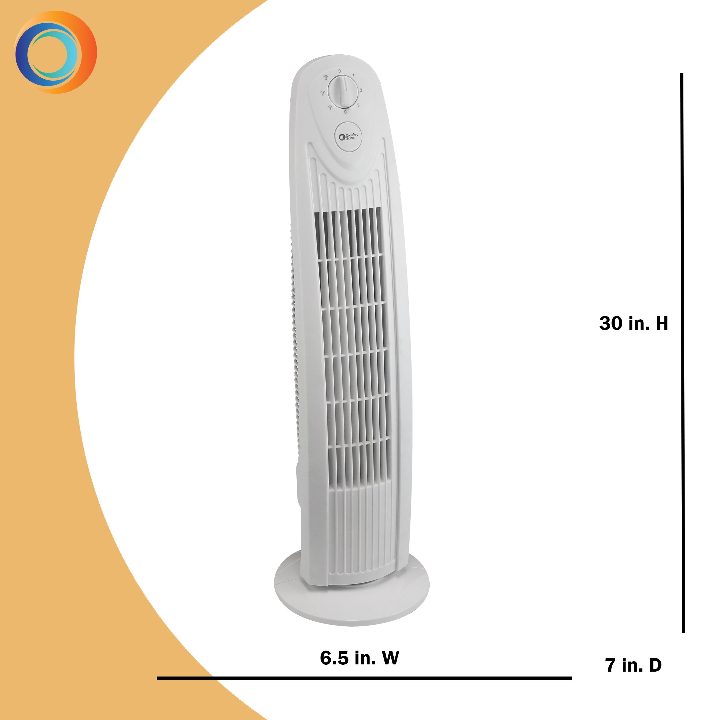 Quiet and Powerful Oscillating 29 Inch 3 Speed Tower Fan for Home or Office 