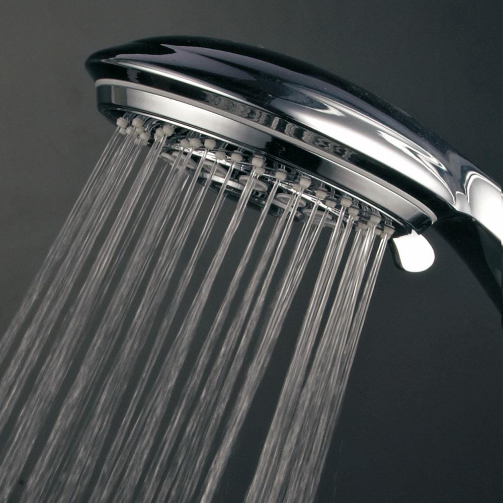 Hotel Spa High-Pressure 7-Setting Handheld Shower Head with 4-inch Face Chrome 