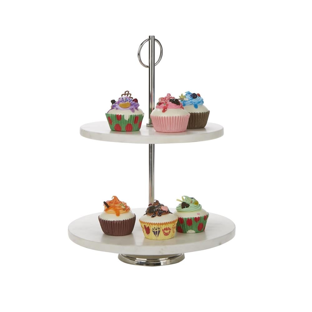 2 Tier Wood Cupcake Cake Stand Display Holder Round Wedding Birthday Party 