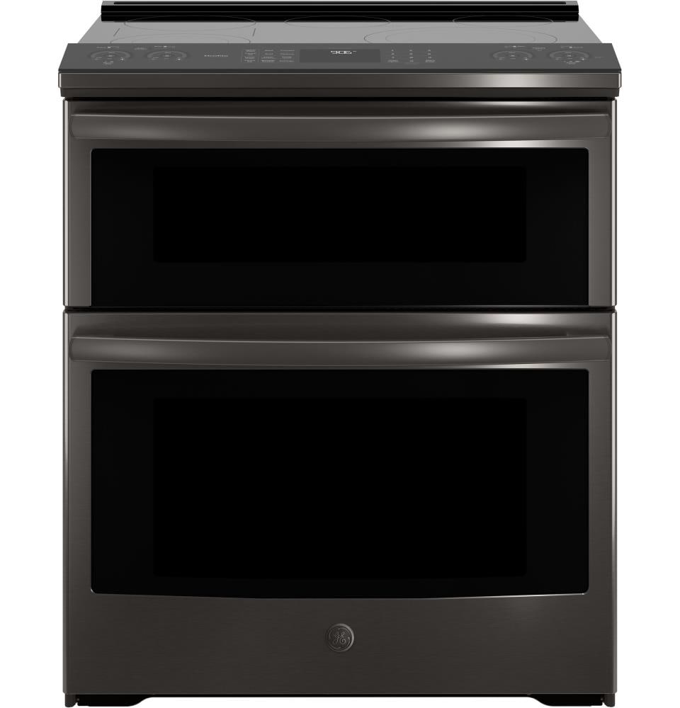 ge black stainless wall oven