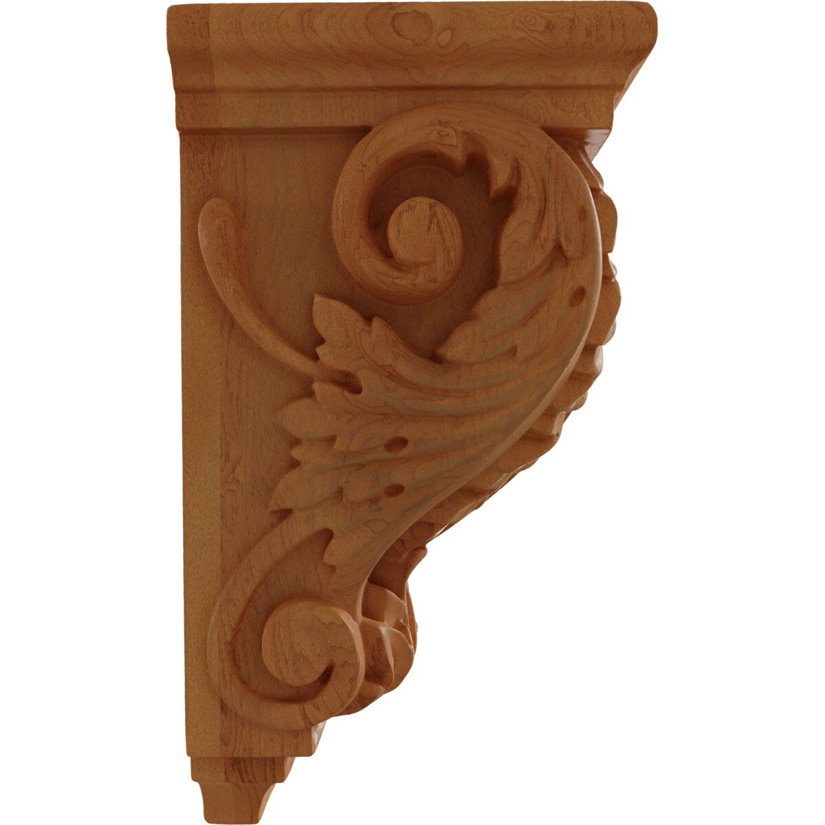 NEW !  SCROLL CARVED SOLID CHERRY WOOD CORBEL 3'' WIDE X 3'' DEEP X 6'' HIGH 