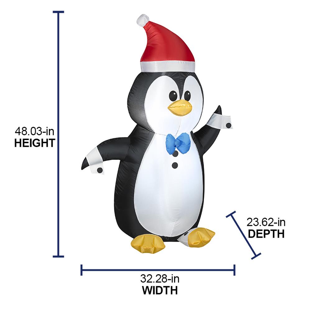 NEW 6 FOOT Christmas LED Santa Hat Polar Bear Scene Inflatable Airblown Penguins 