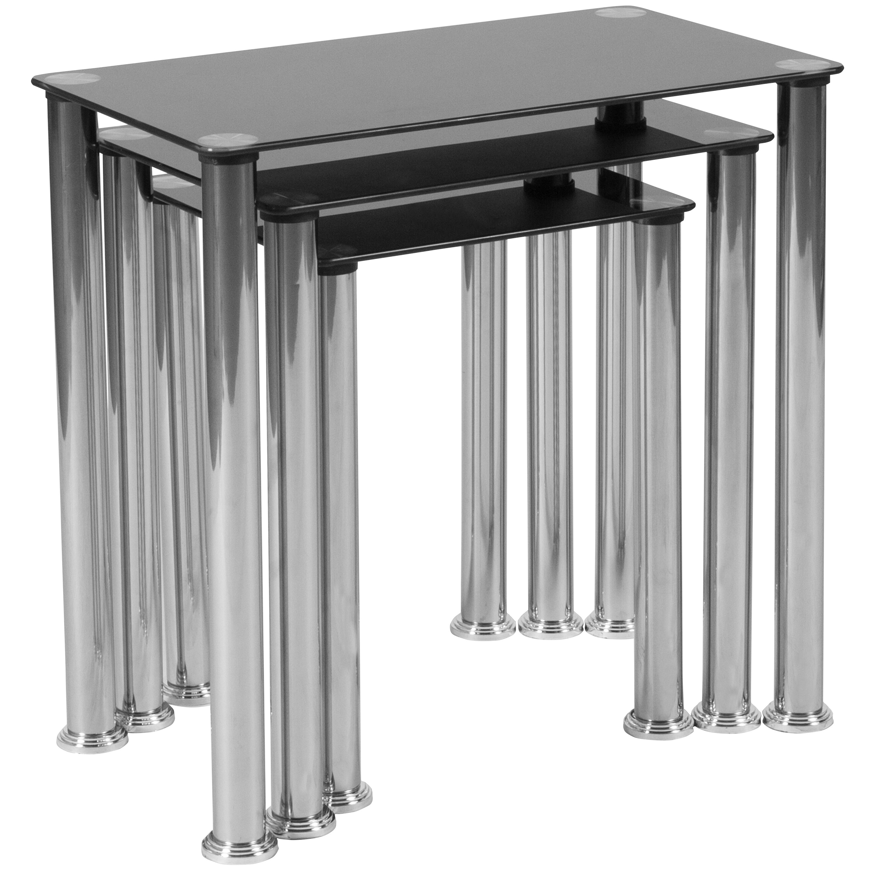 black glass nest of tables argos