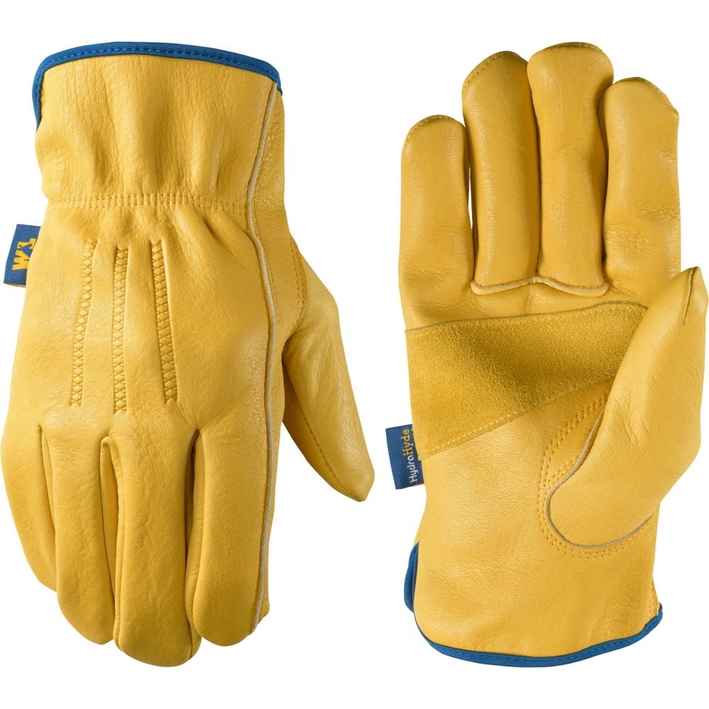 X-Large 867XL Black Wells Lamont Men's Insulated HydraHyde Waterproof Grain Leather Hybrid Winter Gloves 