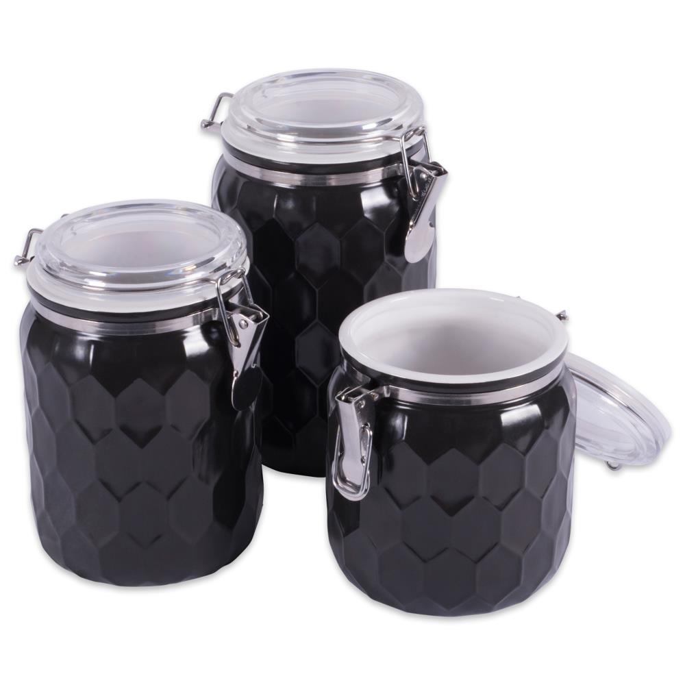 Mason Cookie Jar Lid Ceramic Storage Kitchen Container Food Blue Rustic New 