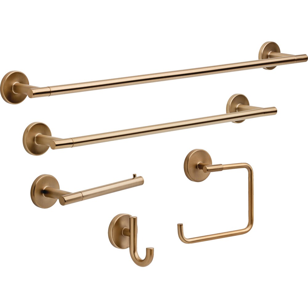 Delta Trinsic 24-in Double Champagne Bronze Wall Mount Double Towel Bar