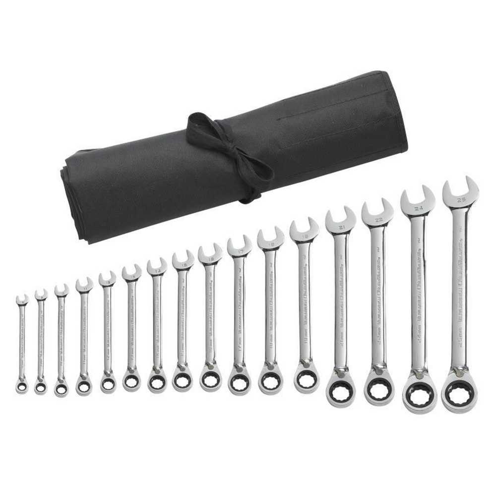 GEARWRENCH 16-Piece Set 12-Point Metric Ratchet Wrench Set in the 