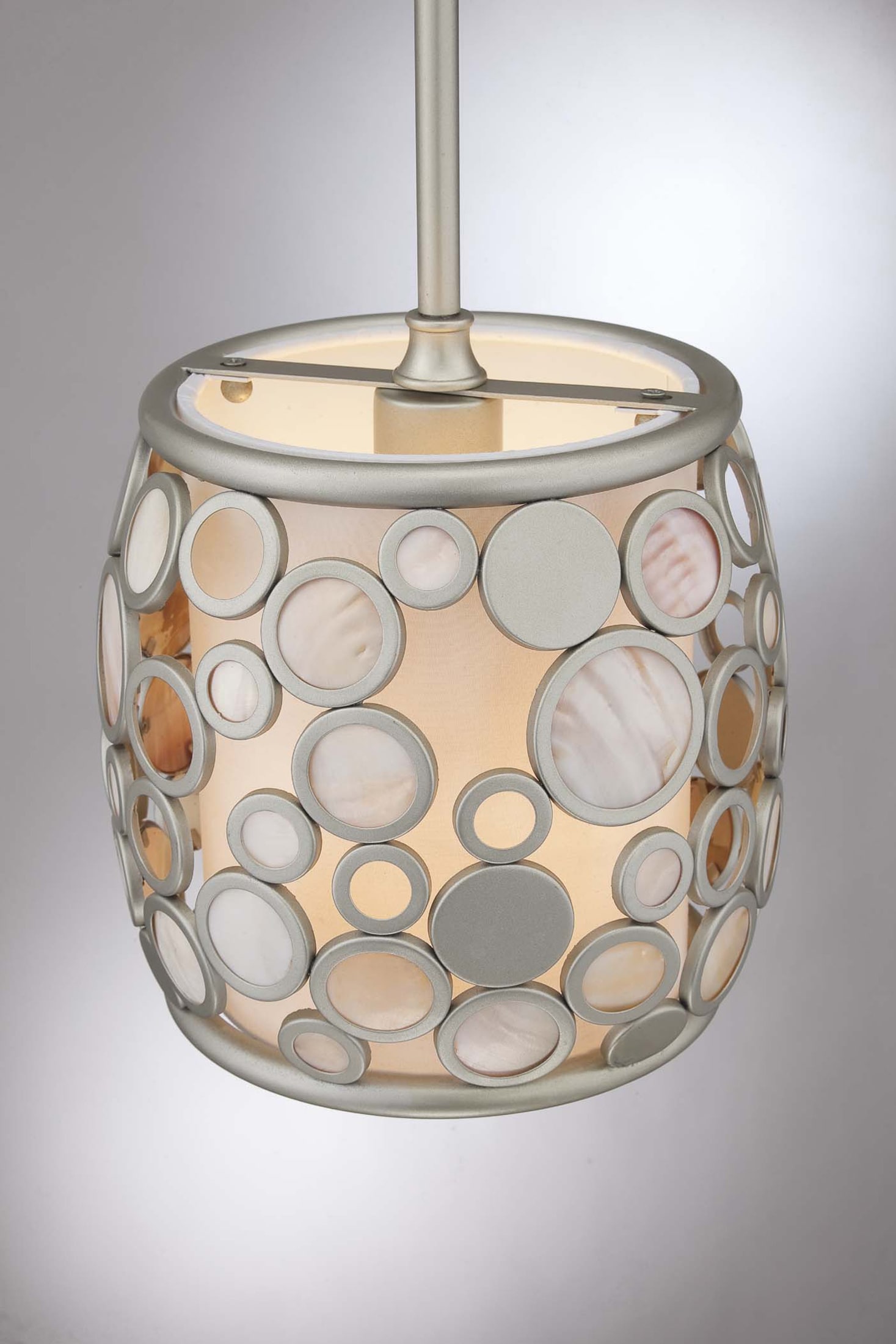 Quoizel Fairgate Silver Modern/Contemporary Drum Mini Outdoor Pendant ...