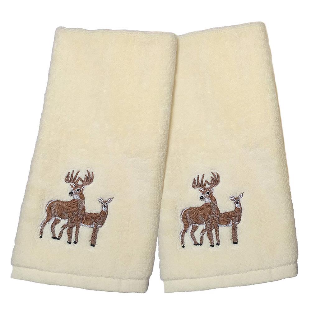 Haflingers HORSE  EMBROIDERed SET 2 BATHROOM HAND TOWEL by laura